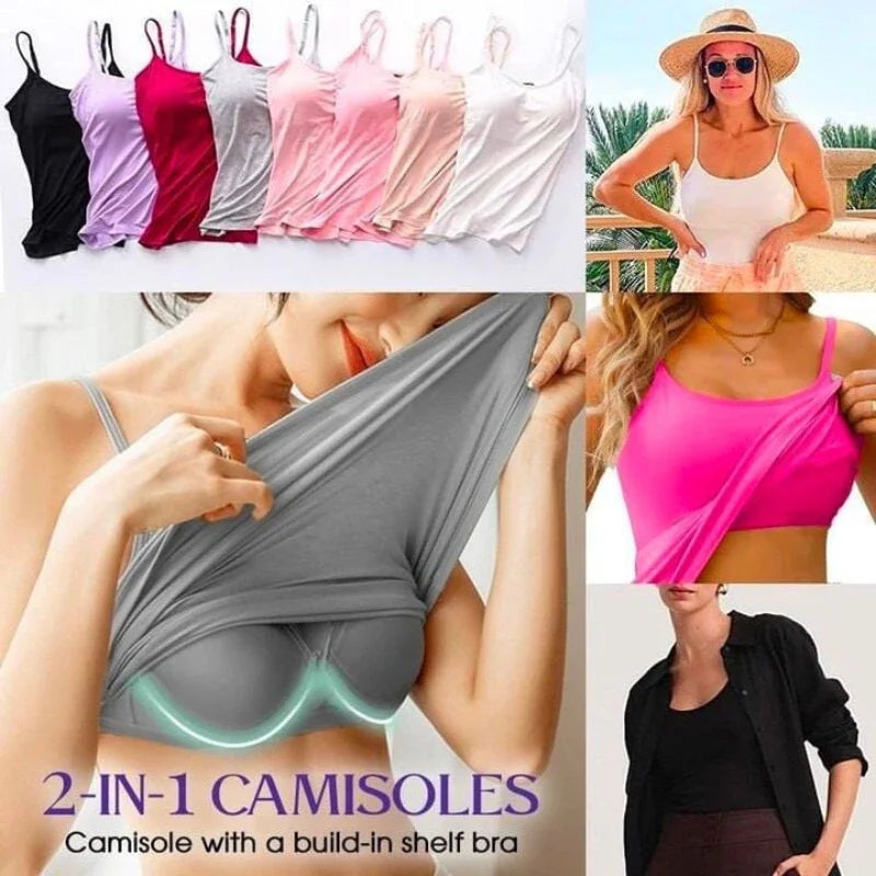 Stylish Women's Padded Camisole With Built-In Bra for Ultimate Comfort and Support
