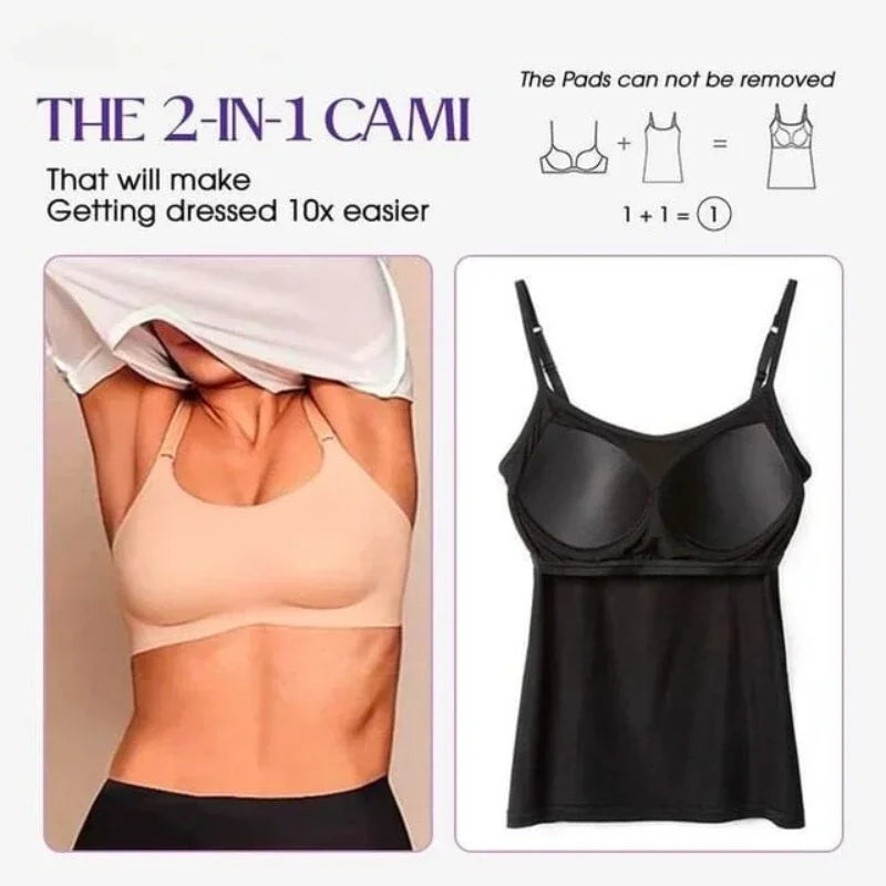 Stylish Women's Padded Camisole With Built-In Bra for Ultimate Comfort and Support