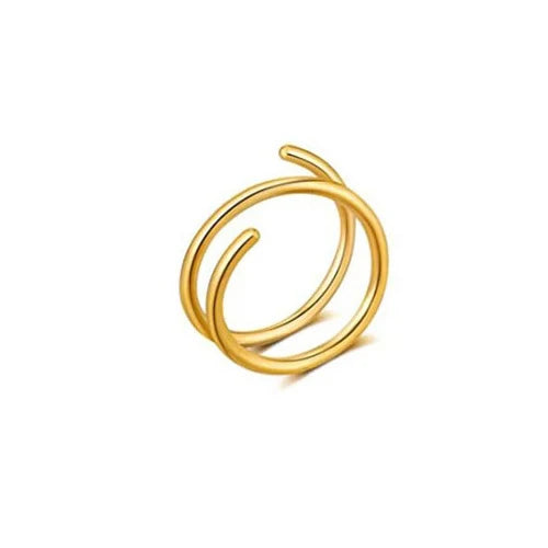 Elevate Your Style with Our Double Layers Stainless Steel Nose Ring Studs - 20G Hoops for Trendy Cartilage & Septum Piercings